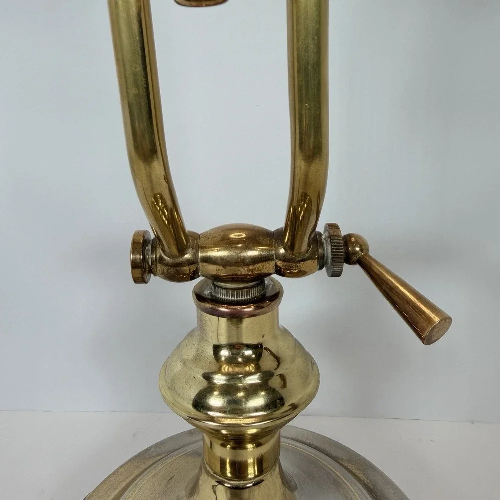 VTG Underwriters Laboratories Brass /Metal Bankers Desk Adjustable Lamp Art Deco